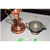 Image 1 : Pewter creamer + Copper pitch