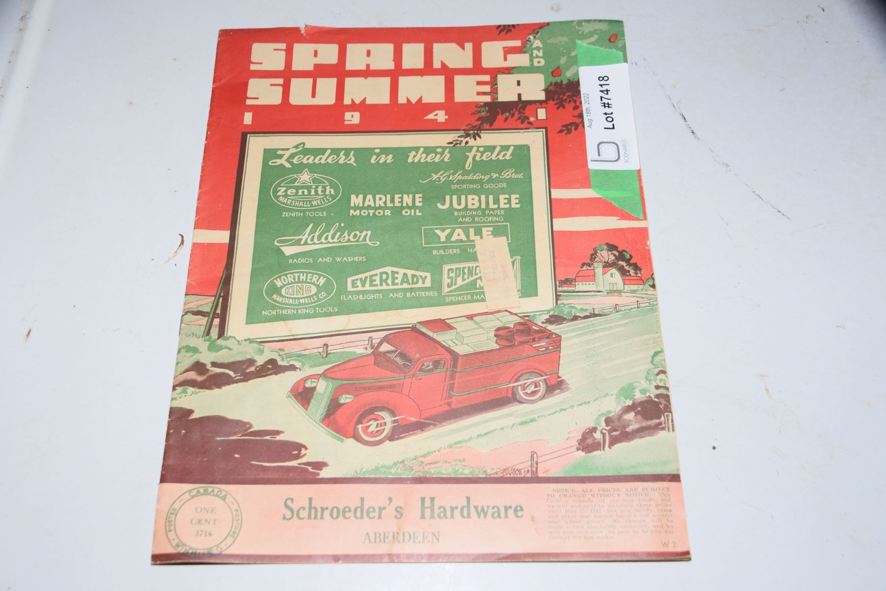 1941 Aberdeen Catalog (addison radios) Bodnarus Auctioneering