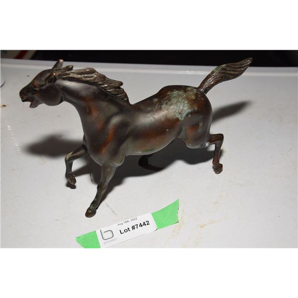 Solid bronze antique horse - heavy