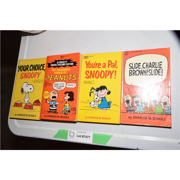 (4) 1960-70's Charlie Brown books