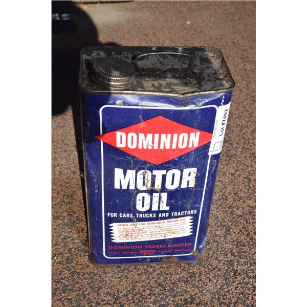 Dominion oil tin