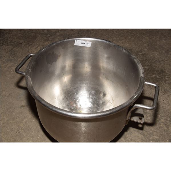 Large stainless steel hospital pot