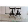 Image 1 : (2) Miniature Wooden Chairs