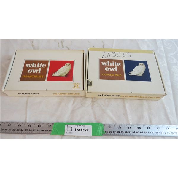 (2) White Owl Cigar Boxes 1960s