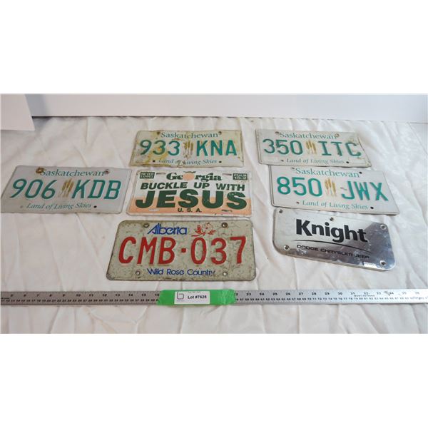 (7) Assorted Licence plates