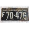 Image 2 : Saskatchewan Licence plate 1960