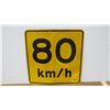 Image 1 : 80 km/h metal sign (Saskatchewan)