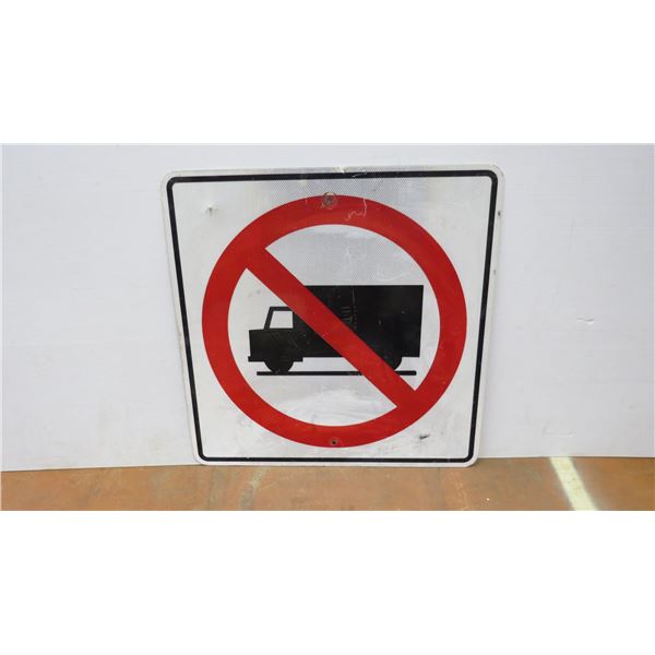 No Delivery Truck Metal Sign