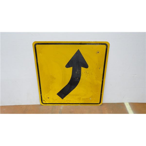 Road Curve Metal Sign (Saskatchewan)