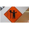 Image 2 : Highway works stop ahead metal sign
