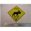 Image 1 : Moose crossing tin sign - 9.5x9.5