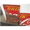 Image 2 : 3-piece Coca-Cola tin sign - 82" x 43"