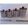 Image 1 : Set of 4 Aluminum Counter Storage Tins