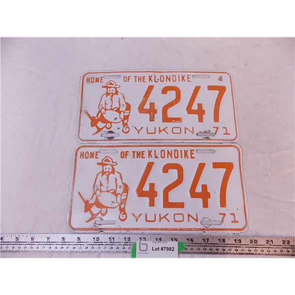 1971 Yukon (matching pair) License Plates