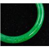 Image 4 : Chinese Green Jadeite Carved Green Bangle