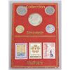 Image 1 : Vatican Coin and Stamp Set Five Coins Three Stamps