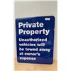 Image 1 : ORIGINAL PRIVATE PROPERTY PARKING METAL SIGN