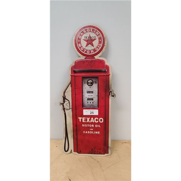 NEW TEXACO GAS PUMP EMBOSSED TIN SIGN - REPRODUCTION