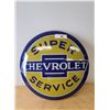Image 1 : NEW CHEVROLET SUPER SERVICE METAL DOME SIGN - REPRODUCTION