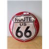 Image 1 : NEW ROUTE 66 METAL DOME SIGN - REPRODUCTION