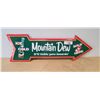 Image 1 : NEW MOUNTAIN DEW EMBOSSED TIN ARROW SIGN - REPRODUCTIONS