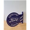 Image 2 : NEW GENUINE FORD PARTS DOUBLE SIDED TIN FLANGE SIGN - REPRODUCTION