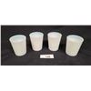 Image 2 : FOUR VINTAGE SMALL MILK GLASS TUMBLERS