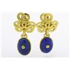 Image 1 : Chanel Gold-tone Metal CC Logo Black Lab-created Stone Large Clip-on Earrings