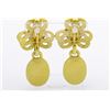 Image 2 : Chanel Gold-tone Metal CC Logo Black Lab-created Stone Large Clip-on Earrings