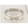 Image 1 : Hermes Ivory Metal Clic Clac Bangle Bracelet PHW