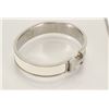 Image 2 : Hermes Ivory Metal Clic Clac Bangle Bracelet PHW