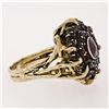 Image 5 : Vintage 14k Yellow Gold and Silver Top Old Cut Garnet Cluster Ring