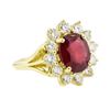 Image 1 : 5.51 ctw Ruby and Diamond Ring - 18KT Yellow Gold