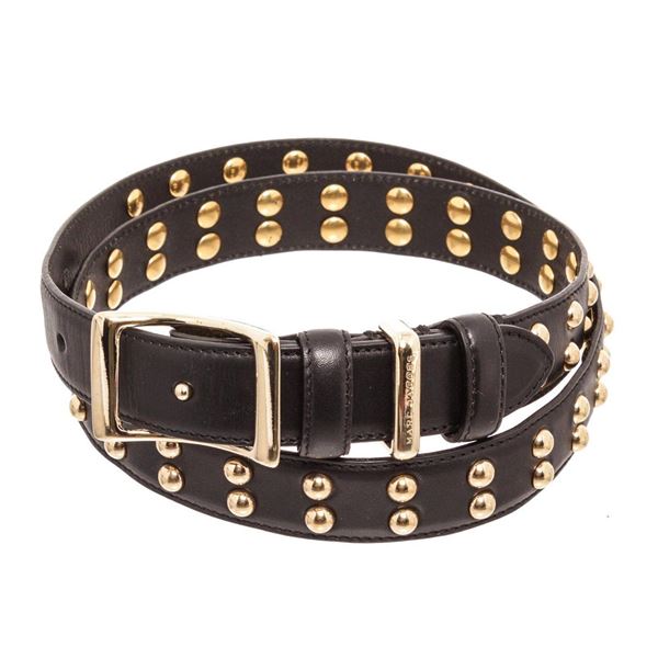 Marc Jacobs Black leather Studded Belt