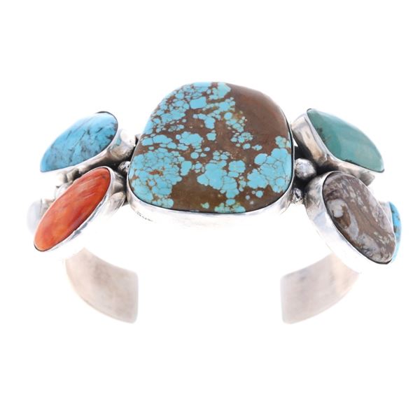 Navajo Chimney Butte Silver Multi Stone Bracelet
