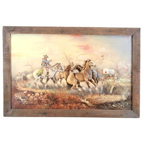 J.A. Kirkpatrick (1898-1984) Original Western Oil