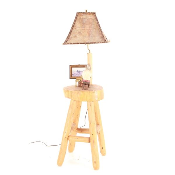 Bill Ohrmann CM Russell Sculpted Lamp Stand c 1995