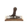 Image 1 : Chas Weldon "Bootjack and Boot," Bronze Sculpture