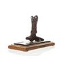 Image 7 : Chas Weldon "Bootjack and Boot," Bronze Sculpture
