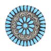 Image 1 : C. 1960 Navajo Turquoise Cluster Necklace Pendant