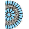 Image 2 : C. 1960 Navajo Turquoise Cluster Necklace Pendant