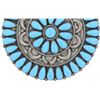Image 3 : C. 1960 Navajo Turquoise Cluster Necklace Pendant