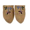 Image 4 : C. 1940- Northern Cree Beaded Hide Moccasins