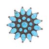 Image 1 : Navajo Old Pawn Number 8 Turquoise Pin 1950's