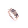 Image 6 : Three Cluster Princess Diamond 14k Rose Gold Ring