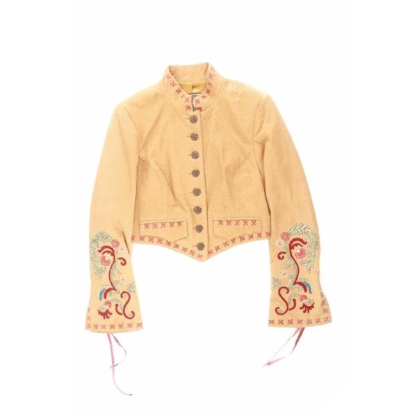 Double D Ranch Embroidered Leather Jacket, Ladies