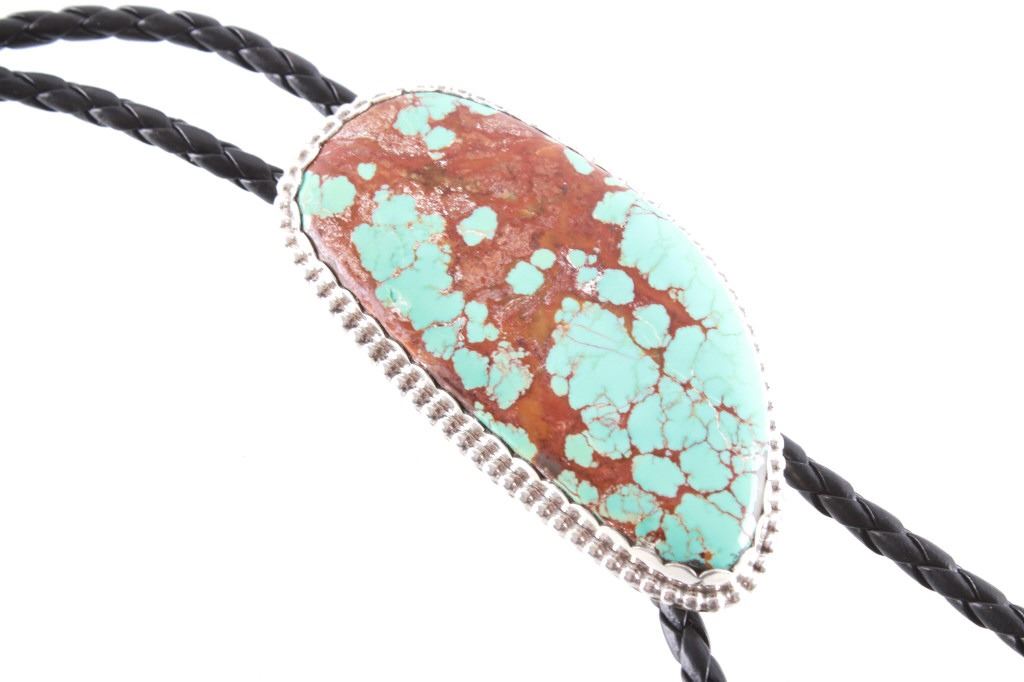 Jolene Begay Sterling and Turquoise Bolo main image 0
