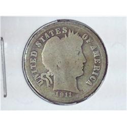 1911-D Barber Dime