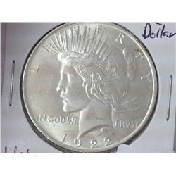 1922 Peace Silver Dollar (UNC)