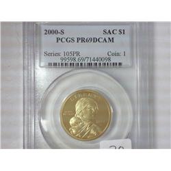 2000-S Sacagawea Dollar PCGS PR69DCAM